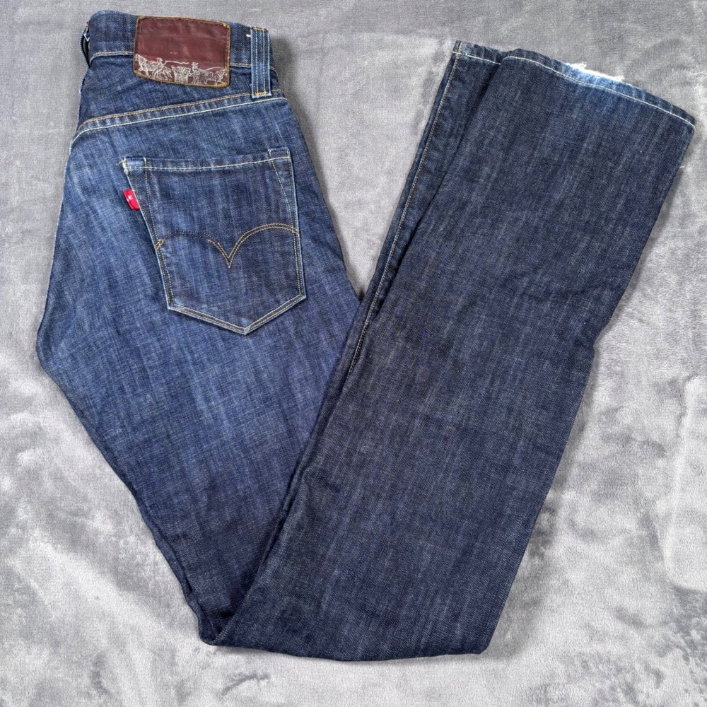 Levis Capital E Matchstick Slim Straight Jeans Indigo Blue Big E Mens 28